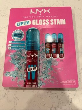 NYX Lip I.V. Hydrating Gloss Stain - Blue Cap, Red Gloss